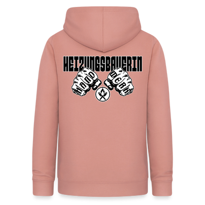Frauen Hoodie "Heizungsbauerin" (beidseitig beruckt) Altrosa Frauen Hoodie