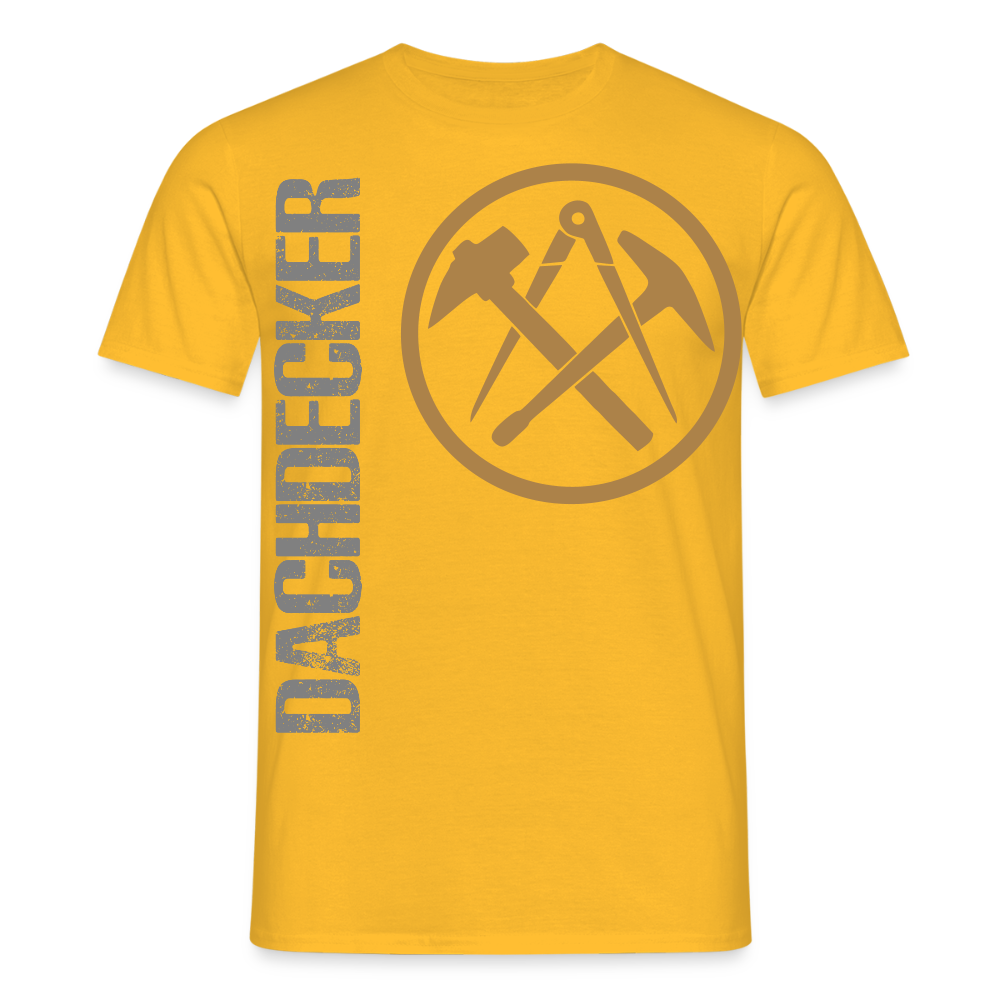 Unisex T-Shirt "Dachdecker" Gelb Männer T-Shirt