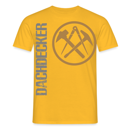 Unisex T-Shirt "Dachdecker" Gelb Männer T-Shirt