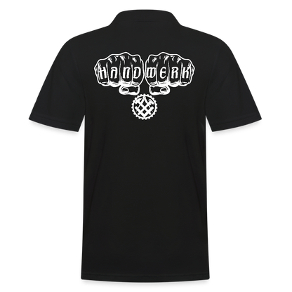 Männer Poloshirt "Mechaniker" Schwarz Männer Poloshirt