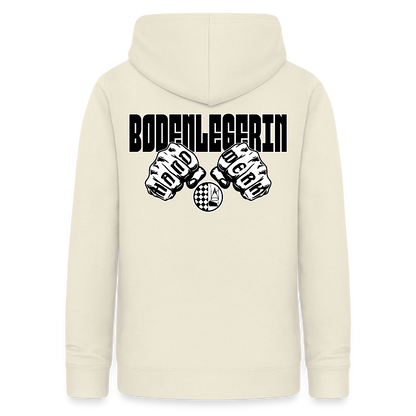 Frauen Hoodie "Bodenlegerin" (beidseitig beruckt) Vanille-Milchshake Frauen Hoodie