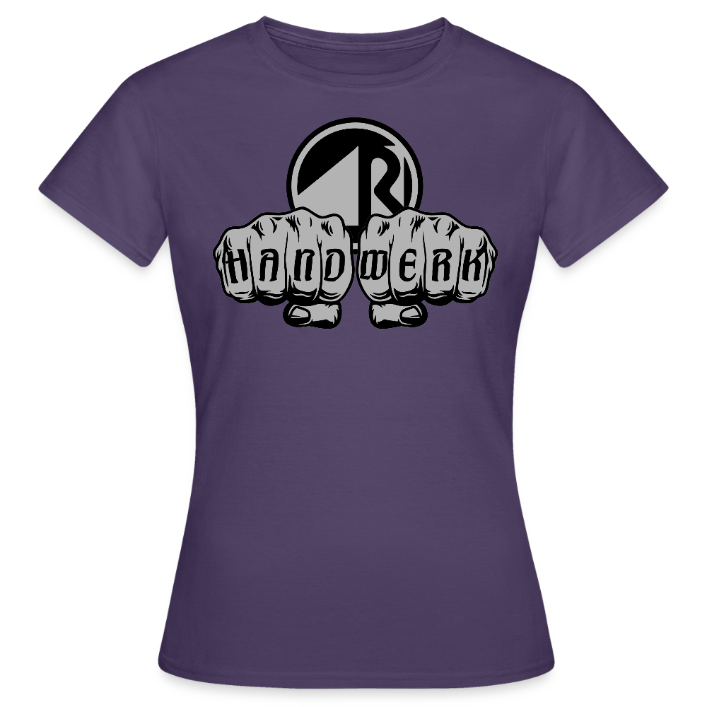 Frauen T-Shirt "Raumausstatter" Dunkellila Frauen T-Shirt