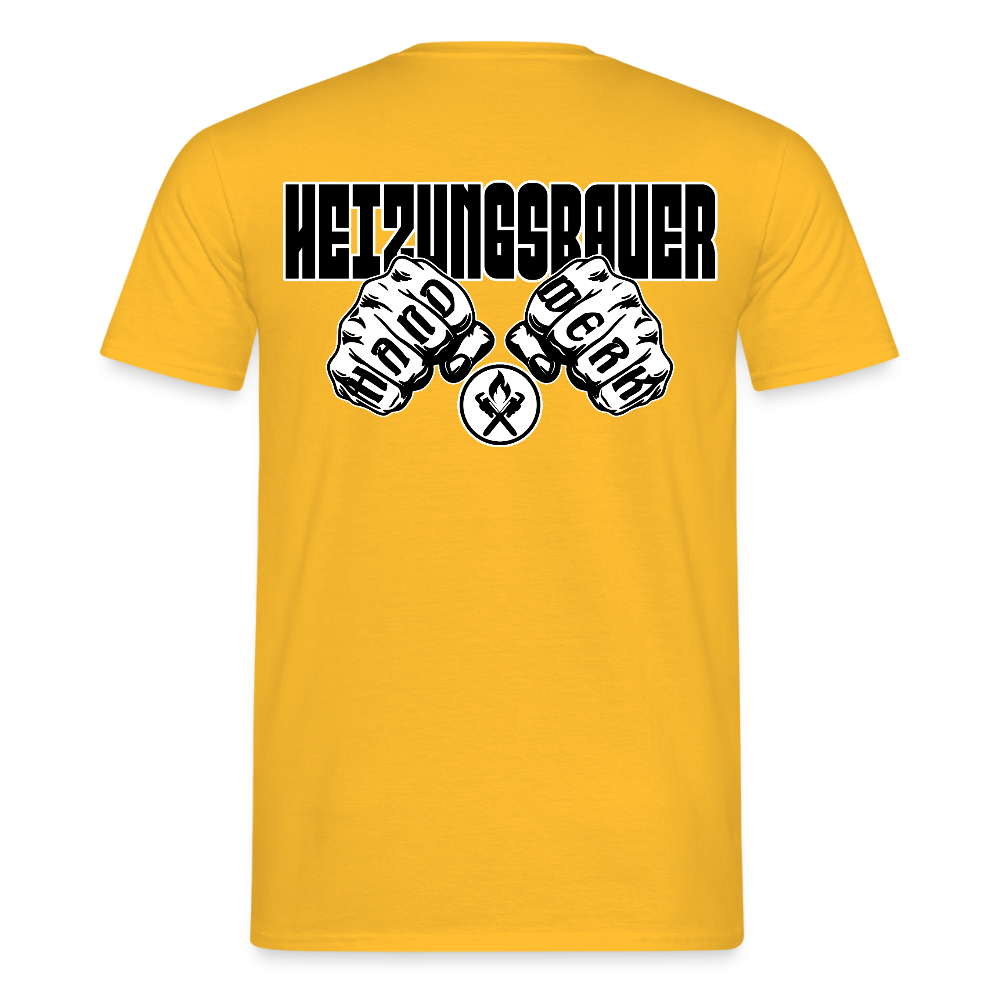 Unisex T-Shirt "Heizungsbauer" Gelb Männer T-Shirt