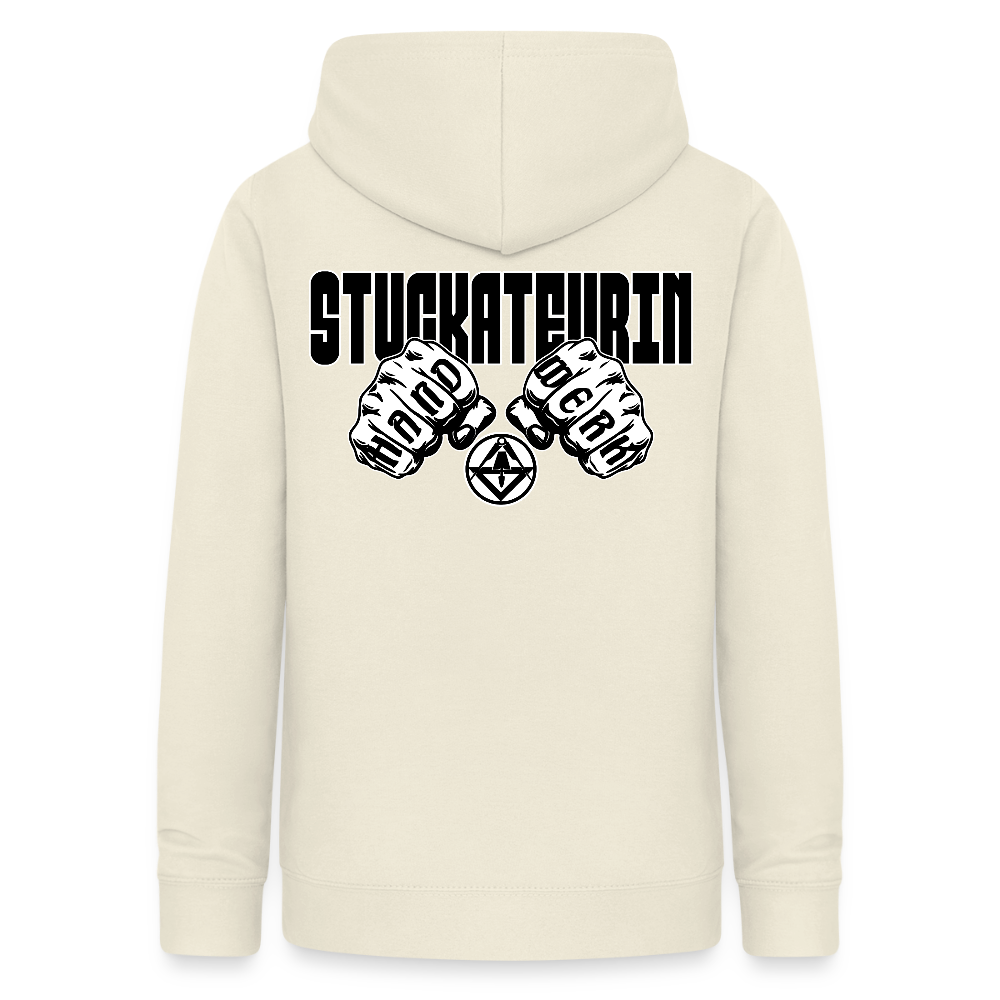 Frauen Hoodie "Stuckateurin" (beidseitig beruckt) Vanille-Milchshake Frauen Hoodie