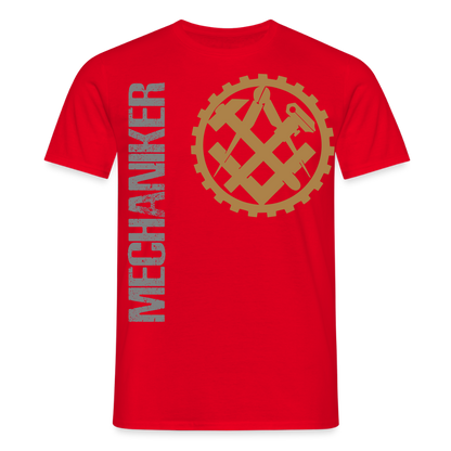 Unisex T-Shirt "Mechaniker" Rot Männer T-Shirt