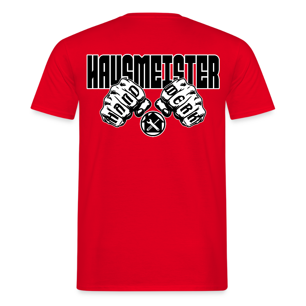 Unisex T-Shirt "Hausmeister" Rot Männer T-Shirt