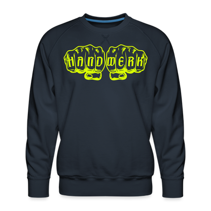 Unisex Premium Pullover "Bodenleger" neongelb Navy Männer Premium Pullover