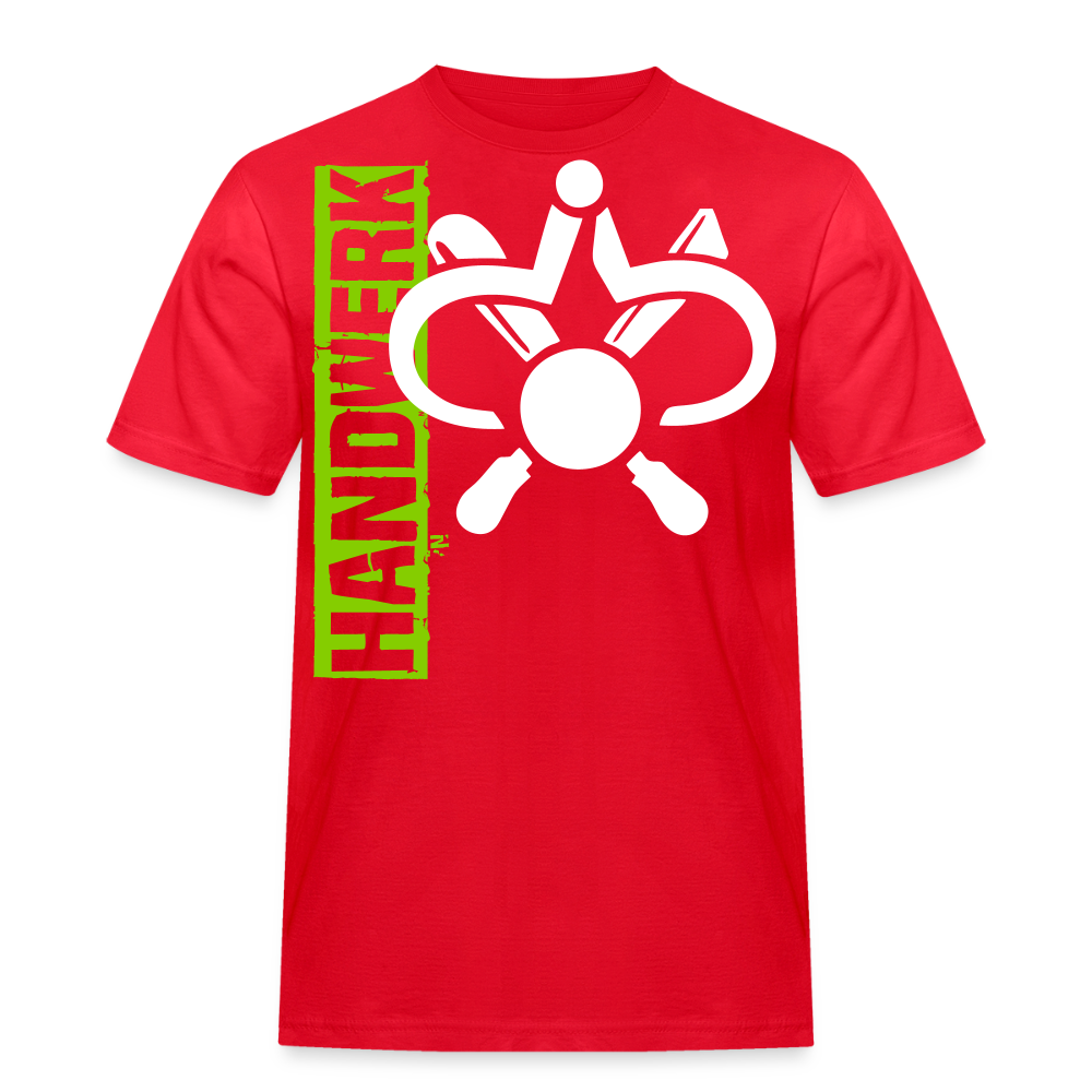 Unisex Workwear T-Shirt "Drechsler" Rot Männer Workwear T-Shirt