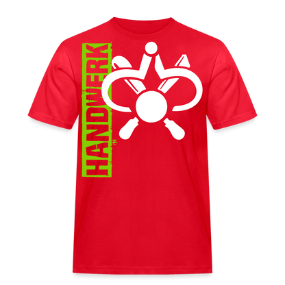 Unisex Workwear T-Shirt "Drechsler" Rot Männer Workwear T-Shirt