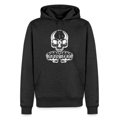 Männer Premium Hoodie "Skull-Handwerk" Anthrazit meliert Männer Premium Hoodie
