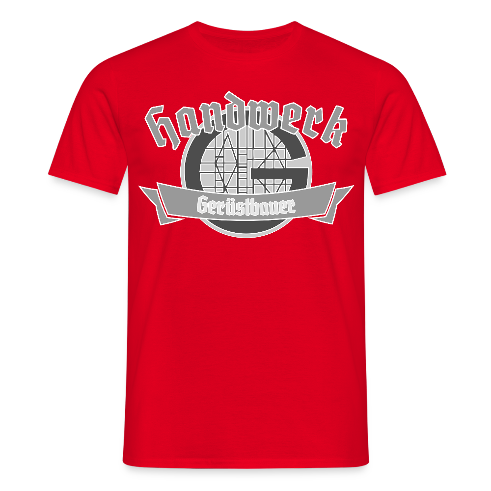 Unisex T-Shirt "Gerüstbauer" Rot Männer T-Shirt