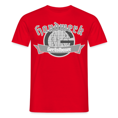 Unisex T-Shirt "Gerüstbauer" Rot Männer T-Shirt
