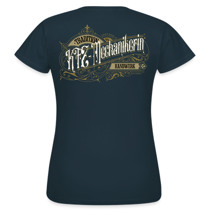 Frauen T-Shirt "KFZ-Mechanikerin" Nostalgie Handwerk Navy Frauen T-Shirt