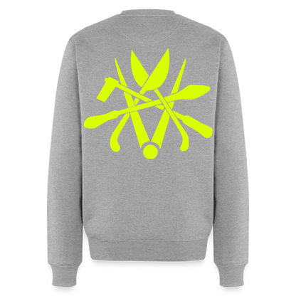 Unisex Premium Pullover "Spengler" neongelb Grau meliert Männer Premium Pullover