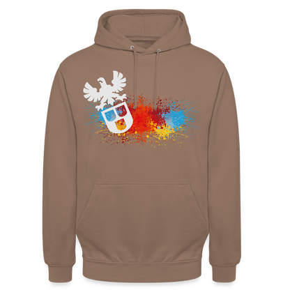 Unisex Hoodie "Maler-Splash" Mokka Unisex Hoodie