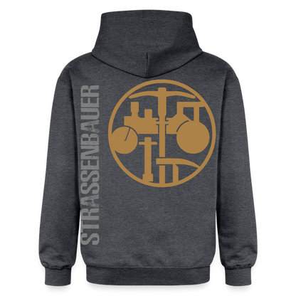 Gildan Unisex Softstyle® "Strassenbauer" Dunkelgrau meliert Gildan Unisex Softstyle® Midweight Hoodie