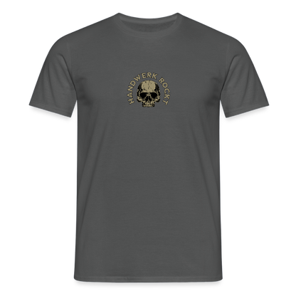 Unisex T-Shirt "Handwerk-Rockt" (beidseitig bedruckt) - Anthrazit