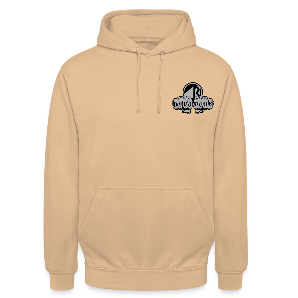Unisex Hoodie "Raumausstatter" beidseitig bedruckt Pfirsich Unisex Hoodie