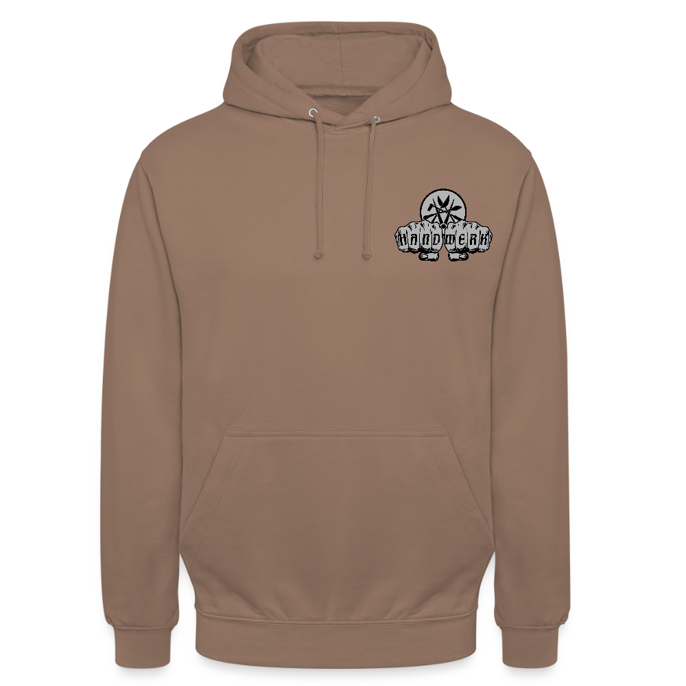Unisex Hoodie "Spengler" beidseitig bedruckt - Mokka