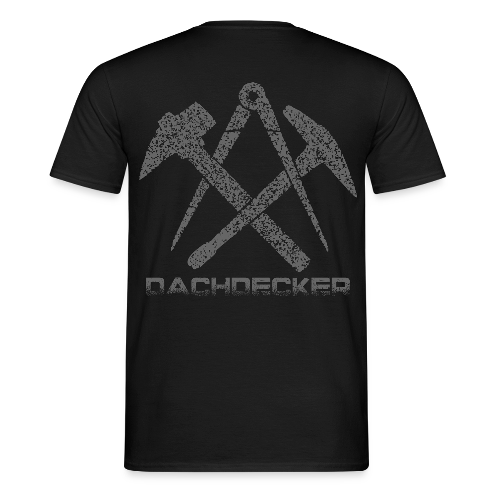 Unisex T-Shirt "Dachdecker" Schwarz Männer T-Shirt