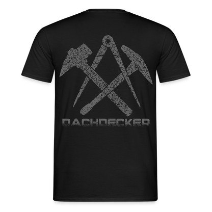 Unisex T-Shirt "Dachdecker" Schwarz Männer T-Shirt