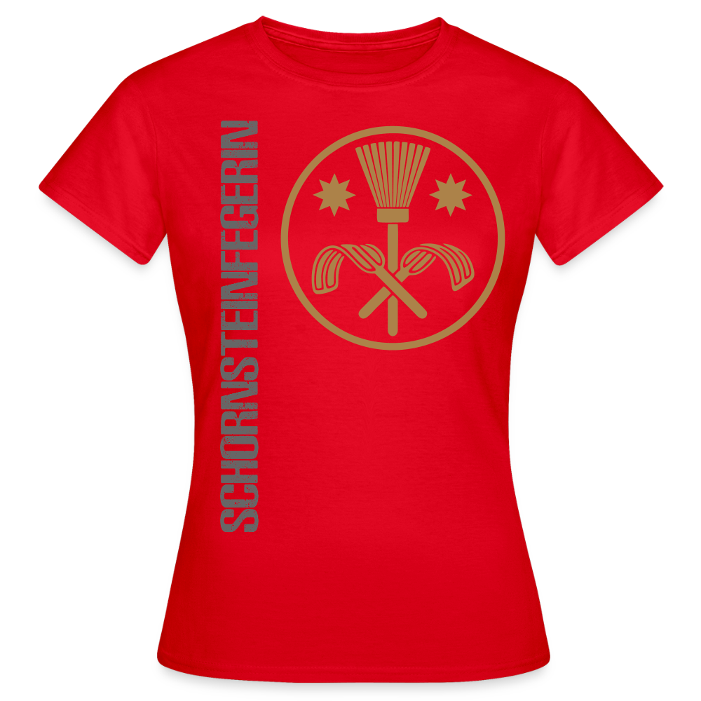 Frauen T-Shirt "Schornsteinfegerin" Rot Frauen T-Shirt