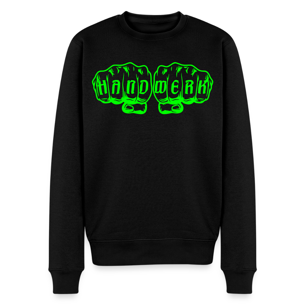 Unisex Premium Pullover "Maler" neongrün Schwarz Männer Premium Pullover