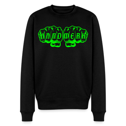 Unisex Premium Pullover "Maler" neongrün Schwarz Männer Premium Pullover