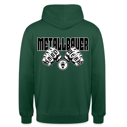 Unisex Hoodie "Metallbauer" (beidseitig bedruckt) - Flaschengrün