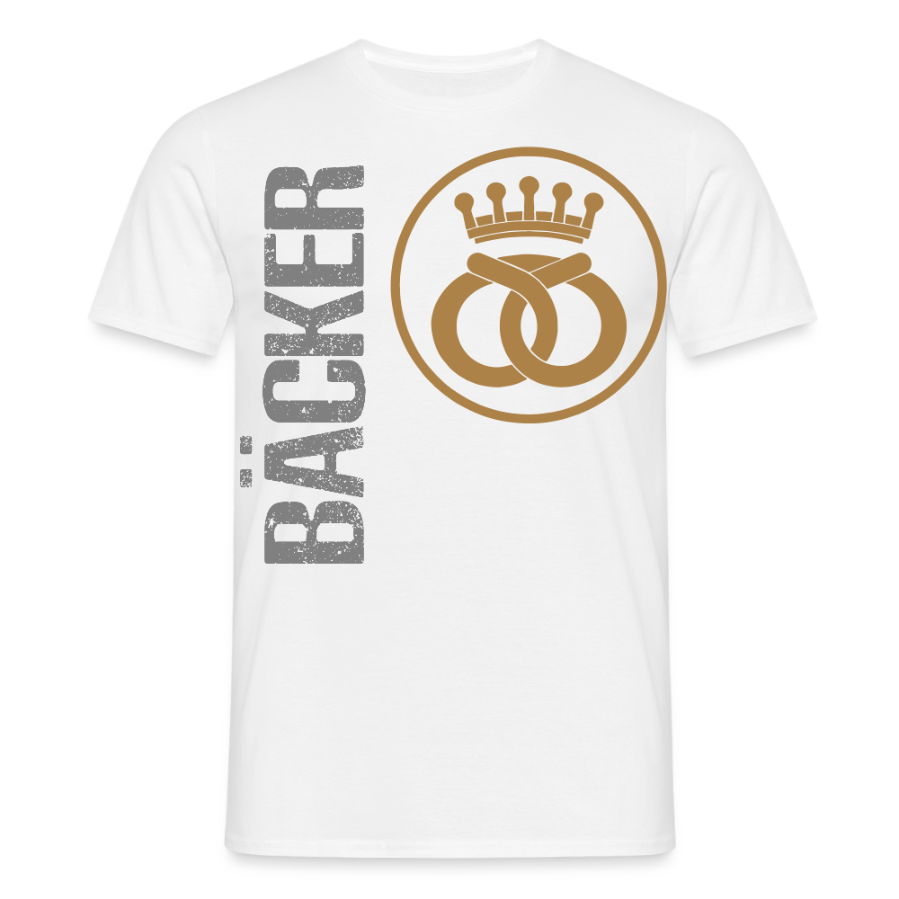 Unisex T-Shirt "Bäcker" Weiß Männer T-Shirt