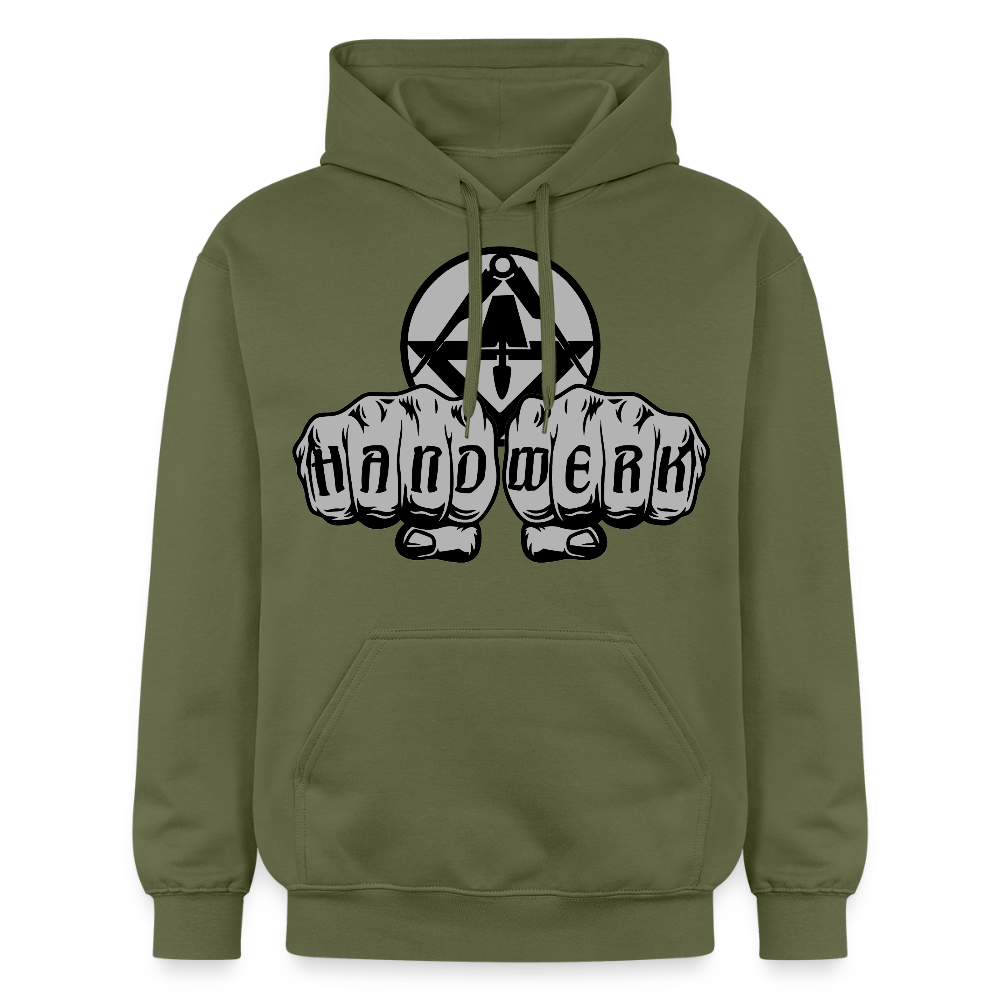 Gildan Unisex Softstyle® "Stuckateur" Militärgrün Gildan Unisex Softstyle® Midweight Hoodie