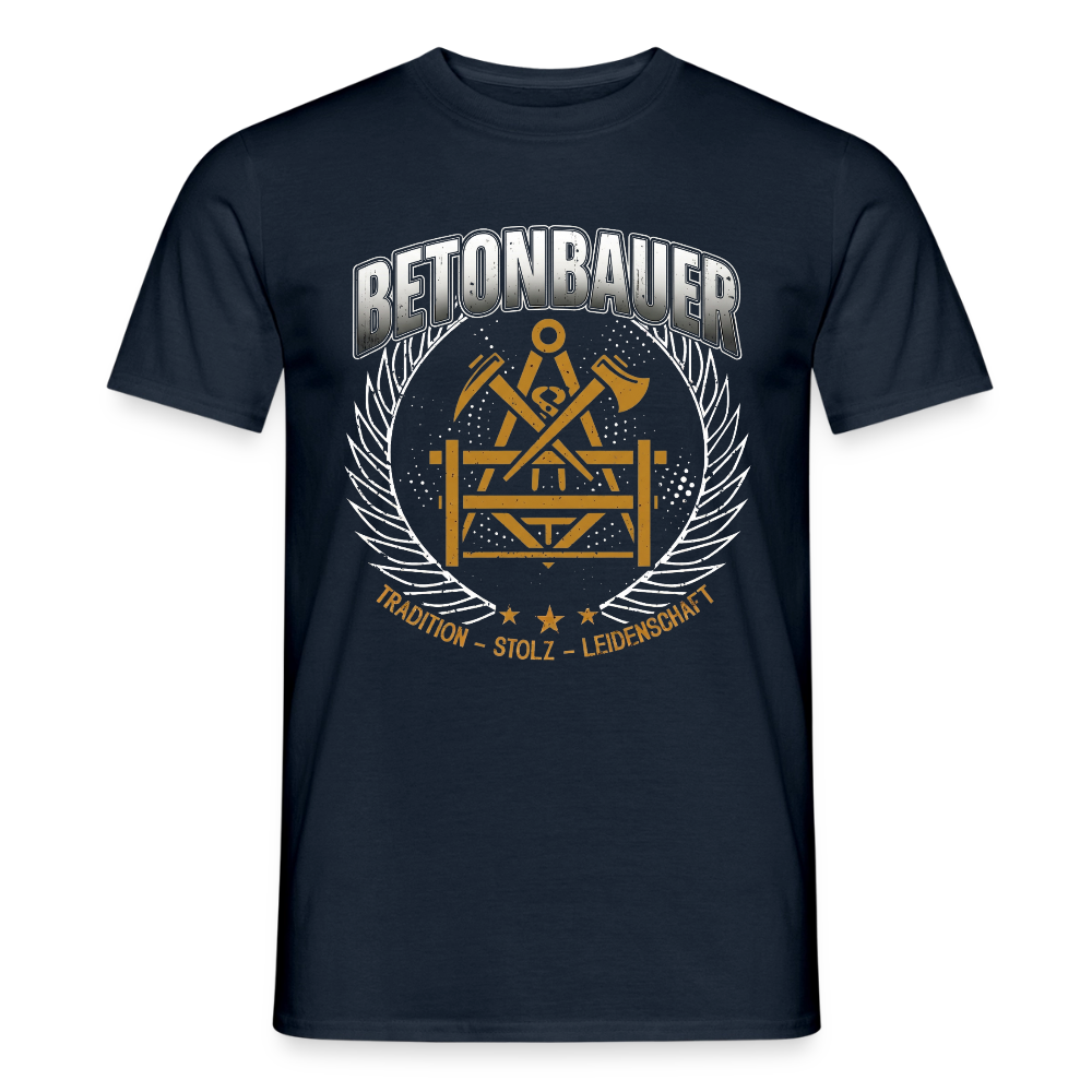 Unisex Betonbauer T-Shirt von Spreadconnect, Männer T-Shirt mit traditionellem Design, graue Farbe, auf Leinwand.