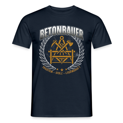 Unisex Betonbauer T-Shirt von Spreadconnect, Männer T-Shirt mit traditionellem Design, graue Farbe, auf Leinwand.