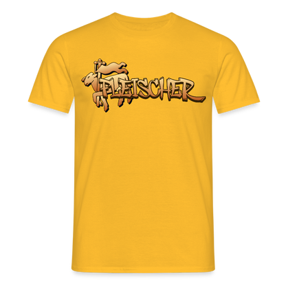 Unisex T-Shirt "Fleischer" Gelb Männer T-Shirt