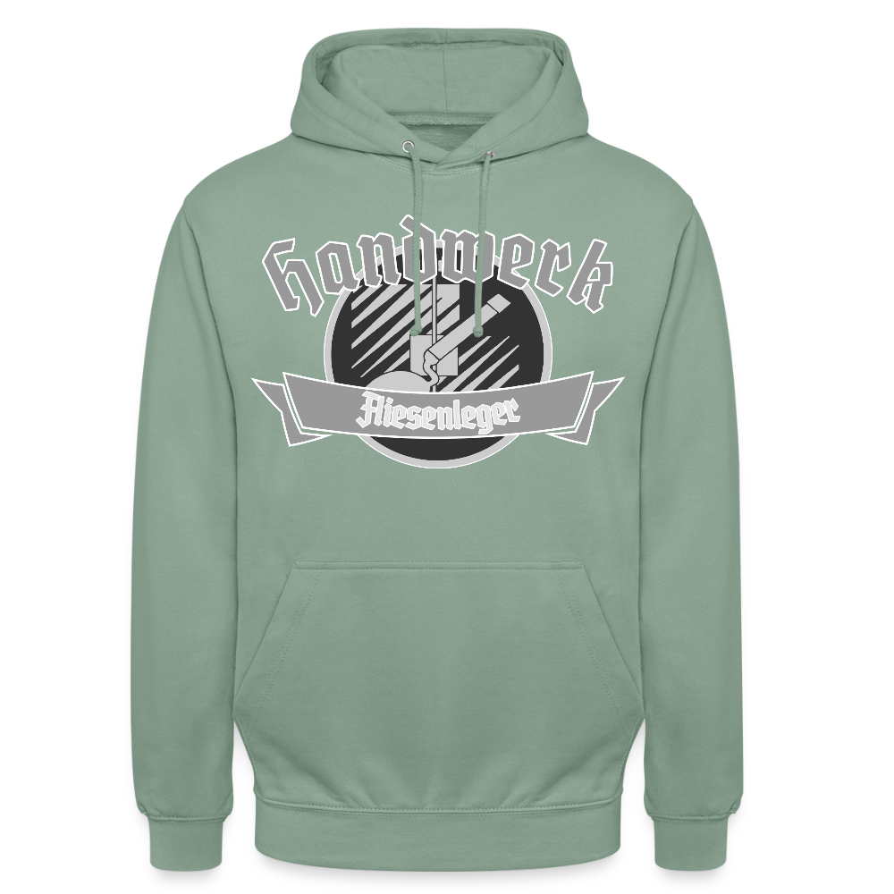 Unisex Hoodie "Fliesenleger" Graugrün Unisex Hoodie