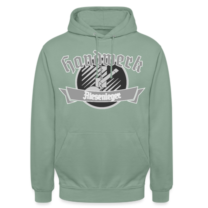 Unisex Hoodie "Fliesenleger" Graugrün Unisex Hoodie