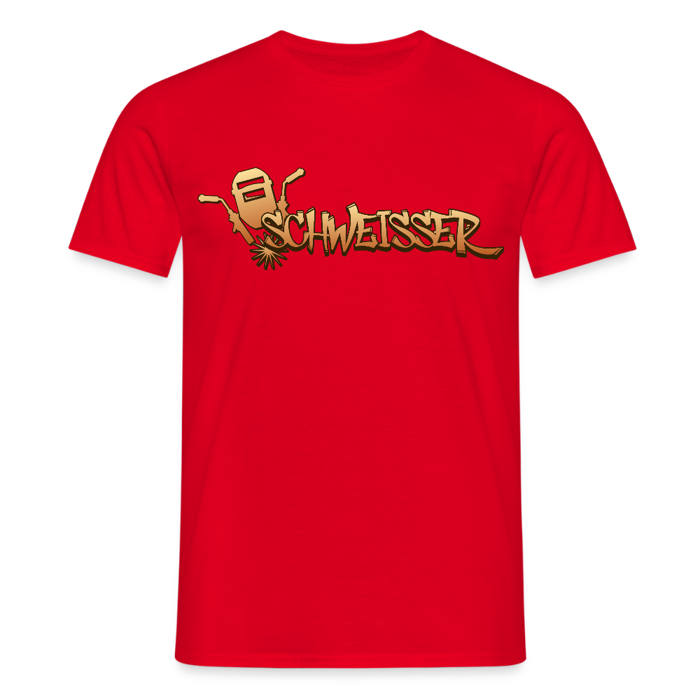 Unisex T-Shirt "Schweisser" Rot Männer T-Shirt