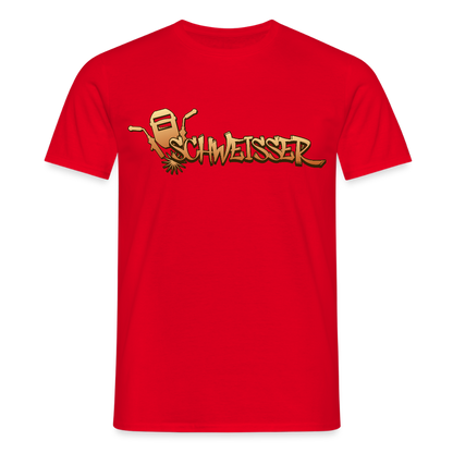 Unisex T-Shirt "Schweisser" Rot Männer T-Shirt