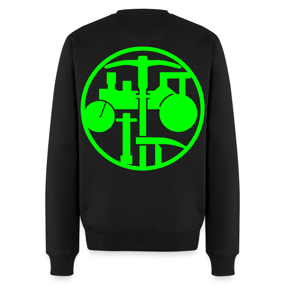 Unisex Premium Pullover "Strassenbauer" neongrün Schwarz Männer Premium Pullover