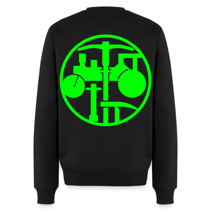 Unisex Premium Pullover "Strassenbauer" neongrün Schwarz Männer Premium Pullover