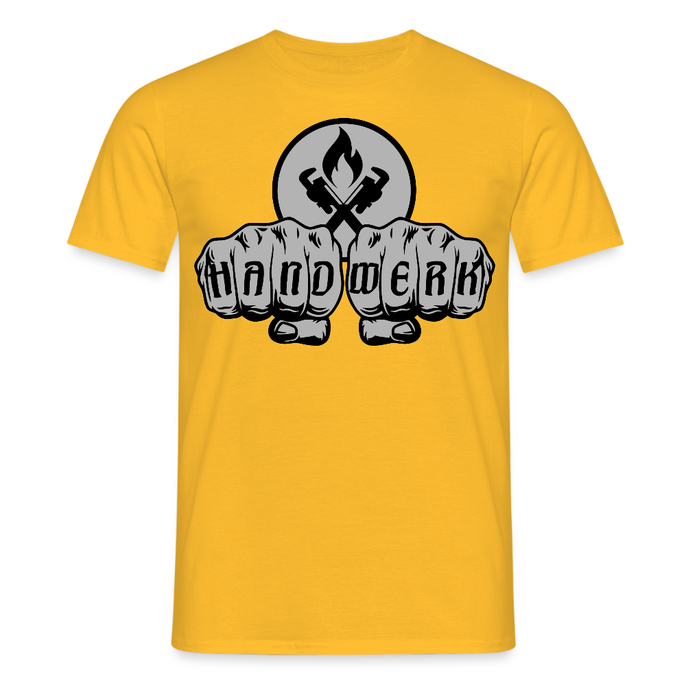 Unisex T-Shirt "Heizungsbauer" - Gelb