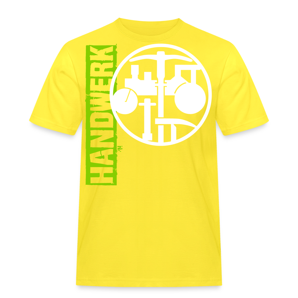 Unisex Workwear T-Shirt "Strassenbauer" Gelb Männer Workwear T-Shirt