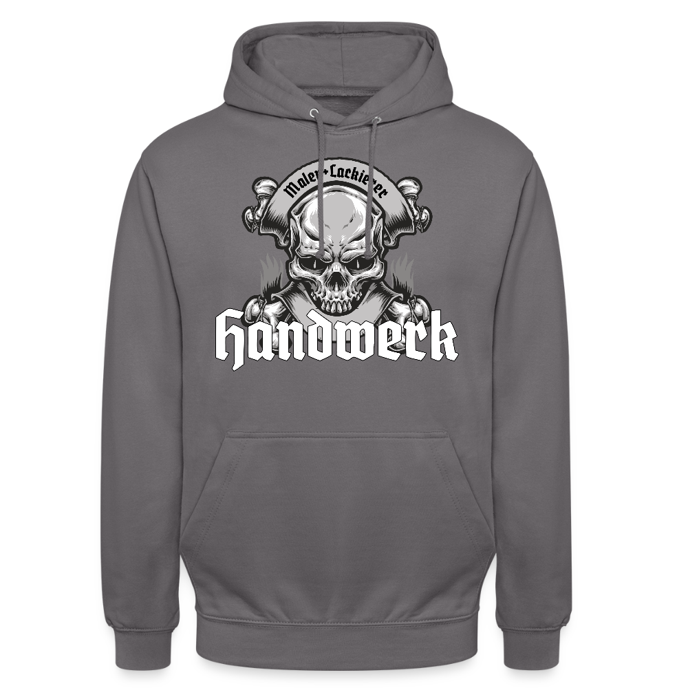 Unisex Hoodie "Skull-Maler/Lackierer" Mittelgrau Unisex Hoodie