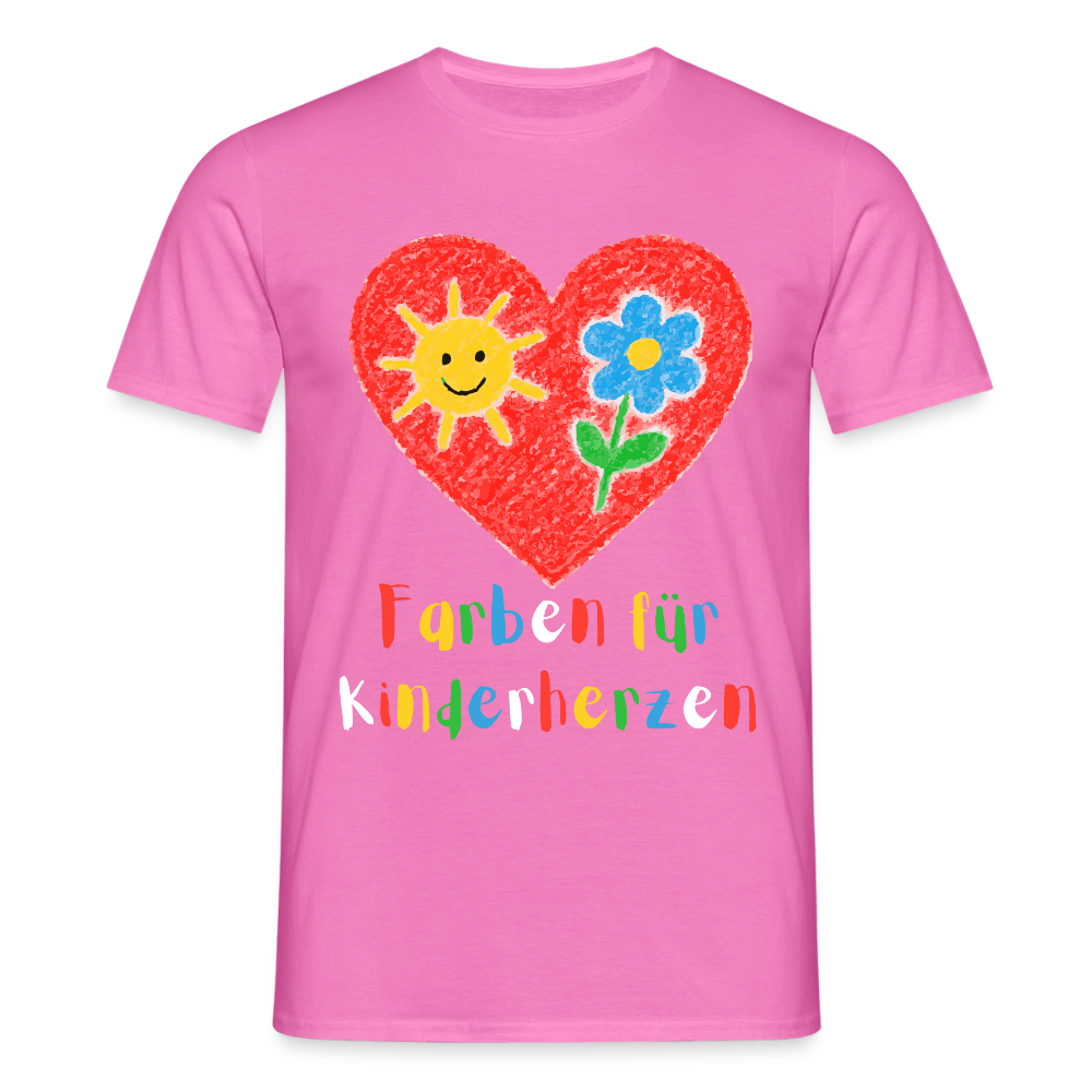 Unisex T-Shirt "Farben für Kinderherzen" Pink Männer T-Shirt