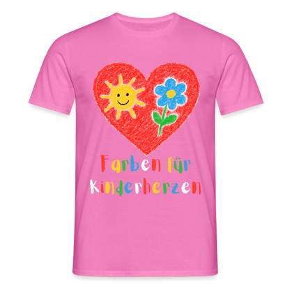 Unisex T-Shirt "Farben für Kinderherzen" Pink Männer T-Shirt