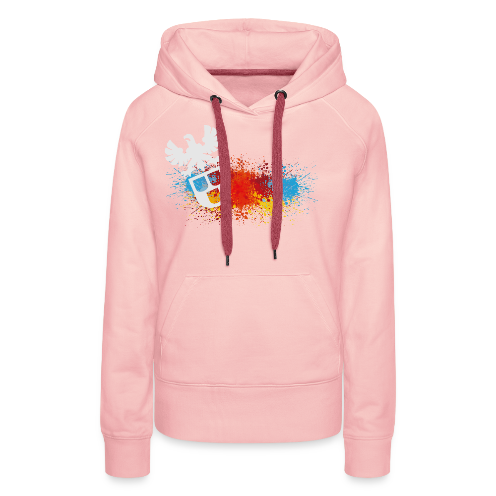 Frauen Premium Hoodie "Maler-Splash" Kristallrosa Frauen Premium Hoodie
