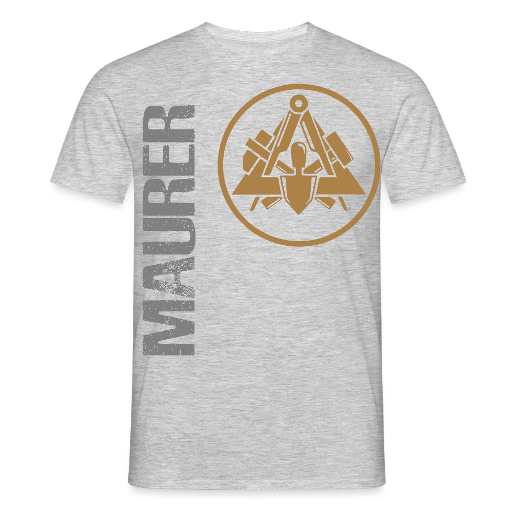 Unisex T-Shirt "Maurer" Grau meliert Männer T-Shirt