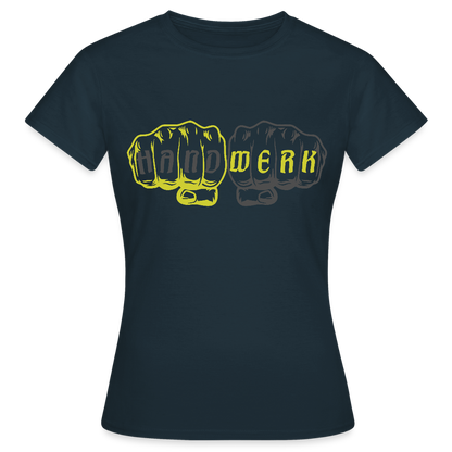 Frauen T-Shirt "Handwerk" Navy Frauen T-Shirt