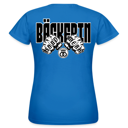 Frauen T-Shirt "Bäckerin" (beidseitig bedruckt) - Royalblau