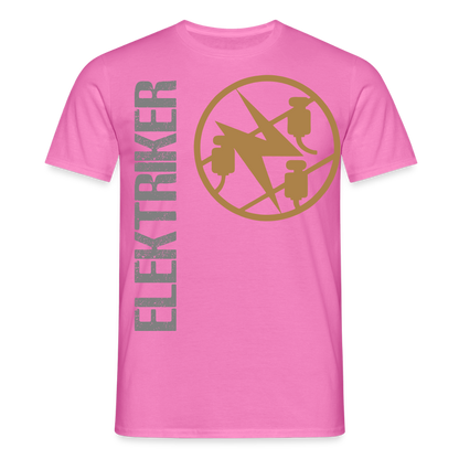 Unisex T-Shirt "Elektriker" Pink Männer T-Shirt